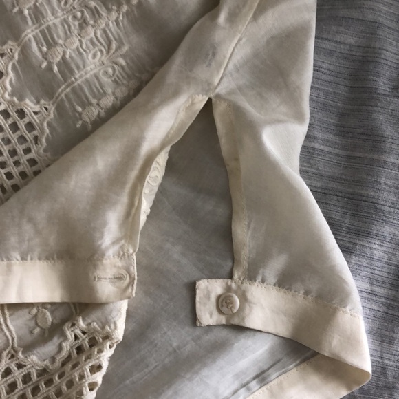 Embroidered Modal/Silk top - Picture 5 of 6